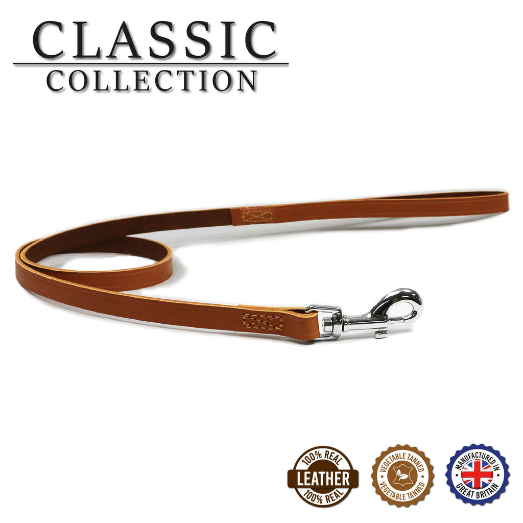 Ancol Classic Collection Leather Lead ( Tan, Red or Black)