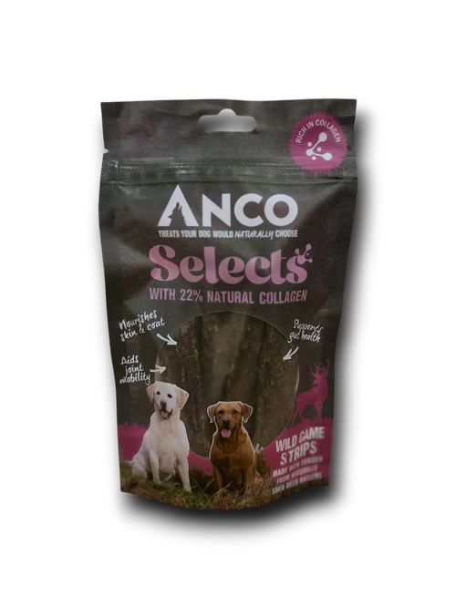 Anco Selects Wild Game Strips with Collagen 85g