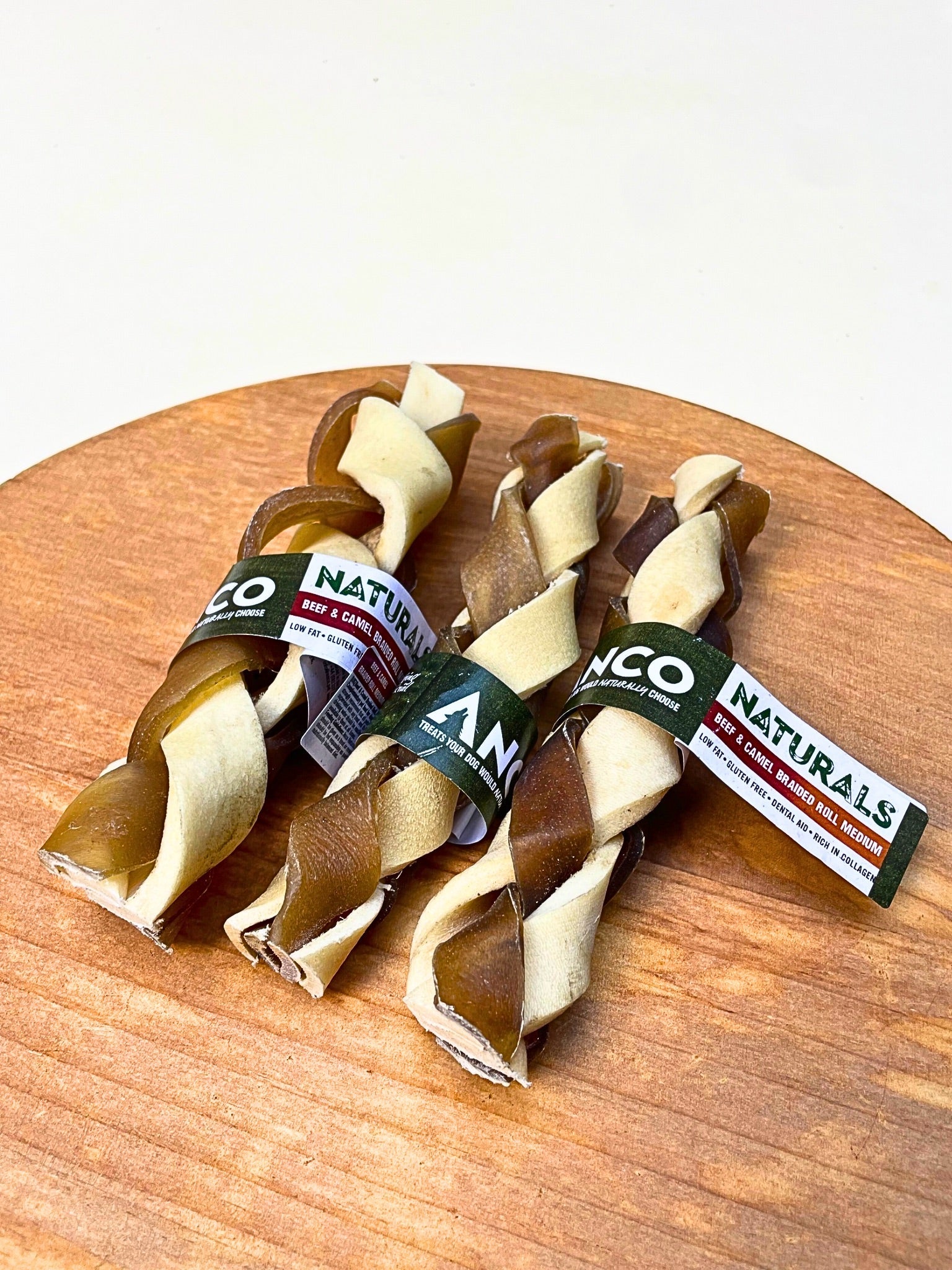 Anco Naturals Beef and Camel Braided Roll Medium