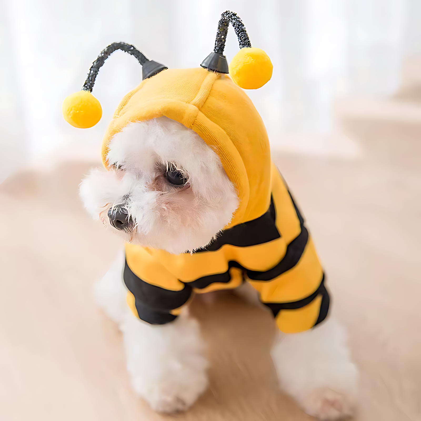 Cute Bee Pet Hoodie – Warm Winter Costume for Dogs & Cats - Image 5