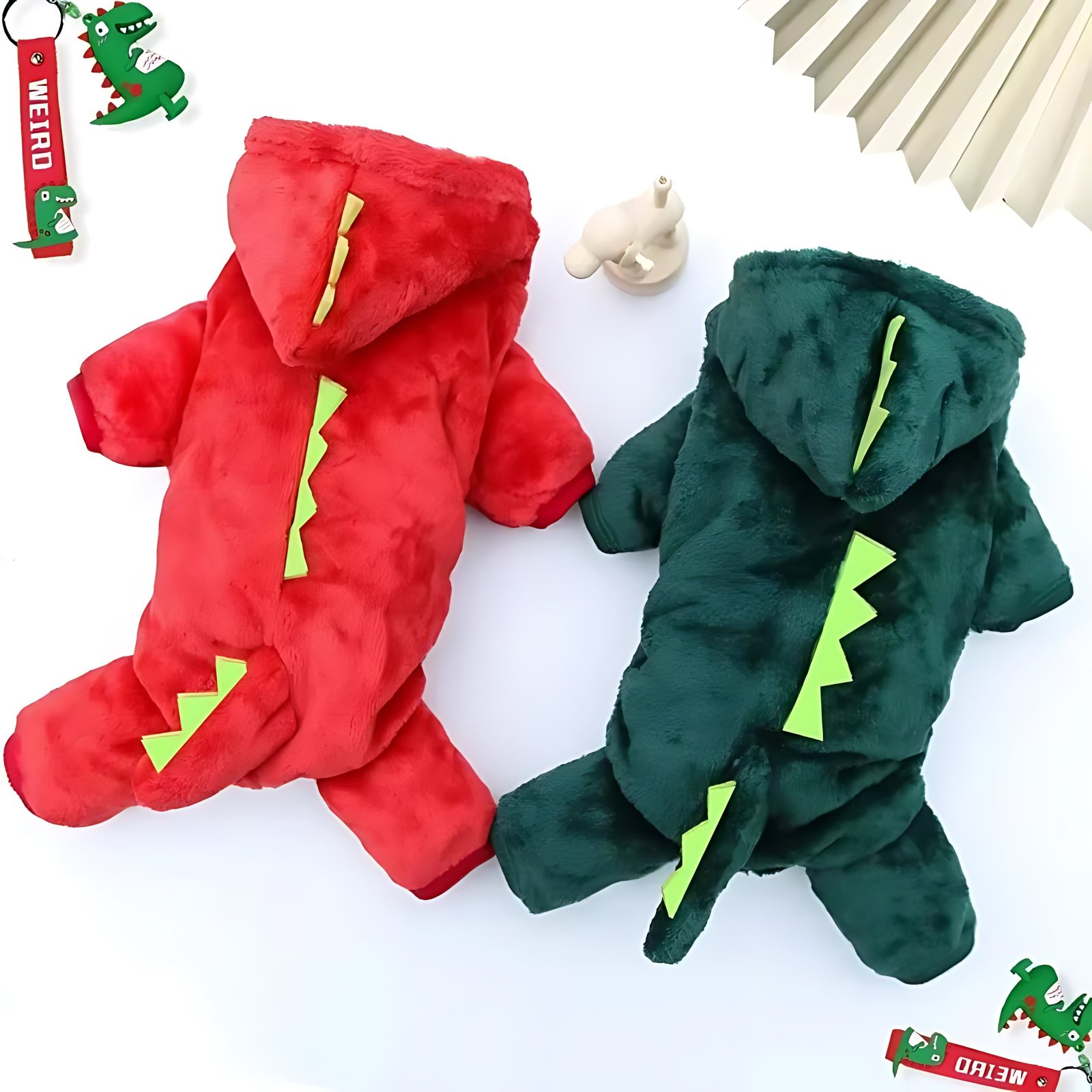 Dinosaur Style Dog Hoodie – Warm Fleece Winter Jacket for Small Dogs - Image 6