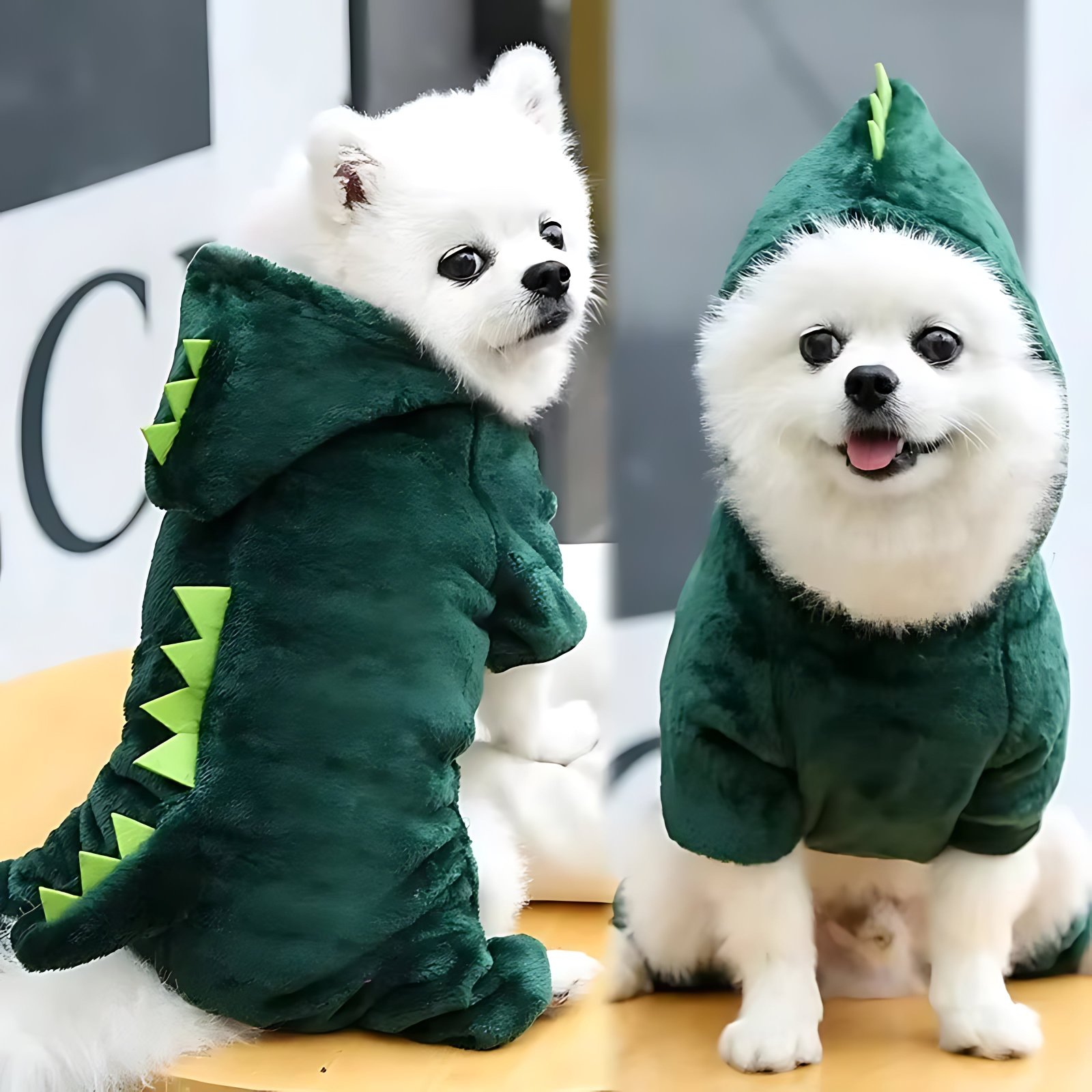 Dinosaur Style Dog Hoodie – Warm Fleece Winter Jacket for Small Dogs - Image 7