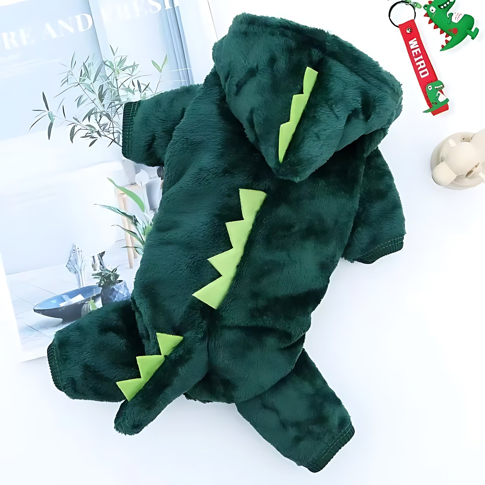 Dinosaur Style Dog Hoodie – Warm Fleece Winter Jacket for Small Dogs - Image 4