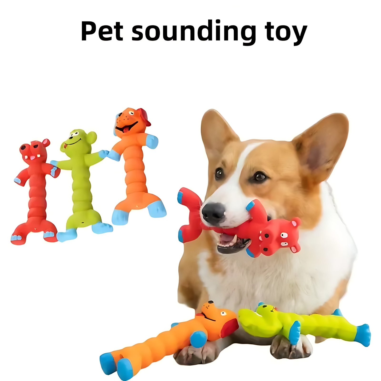 Durable Latex Squeaky Dog Toy – Interactive Chew Toy for Puppies & Small Dogs - Image 9