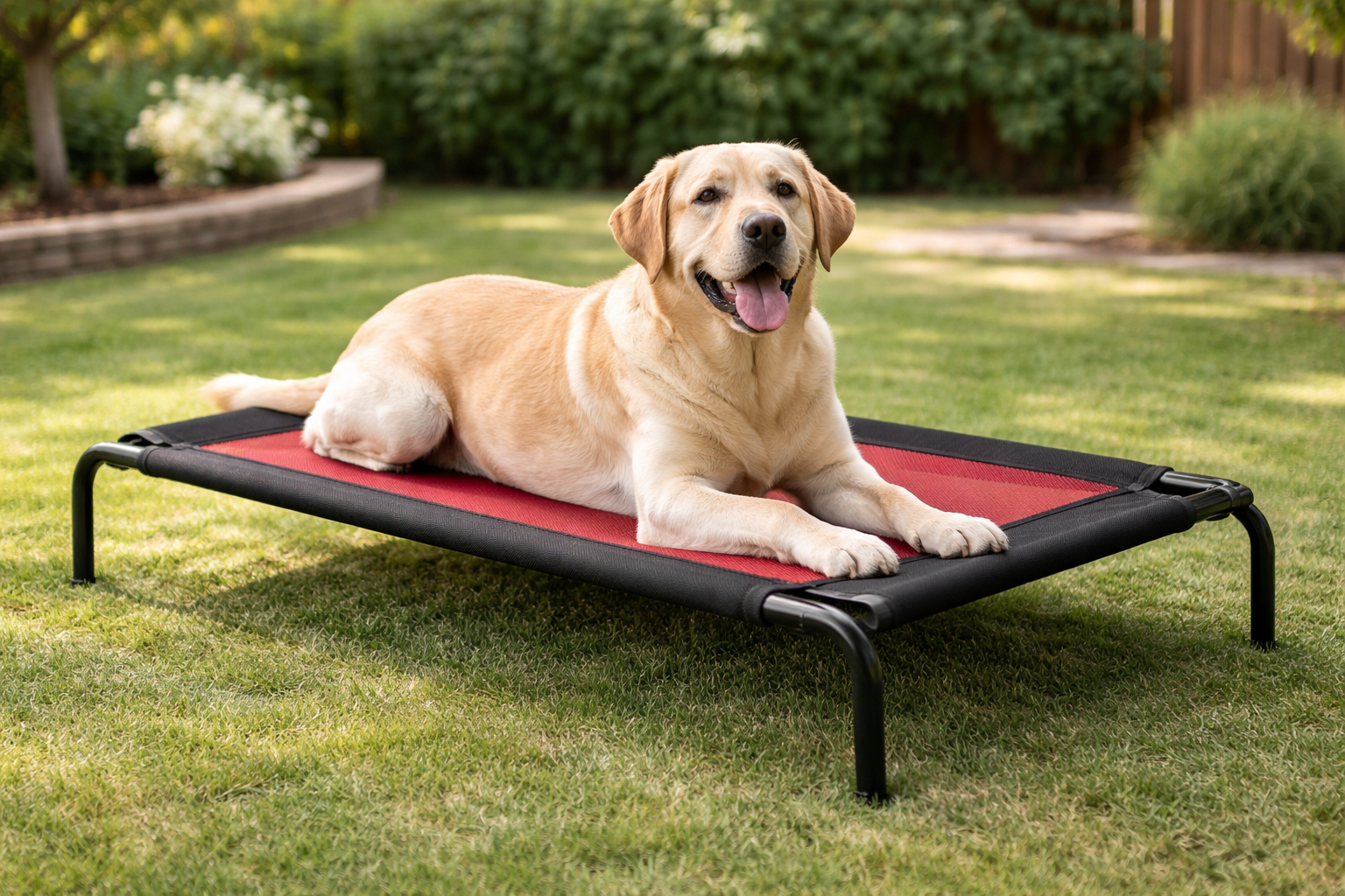 Elevated Cooling Dog Bed – Breathable Mesh – Outdoor & Indoor Use – Large - Image 2