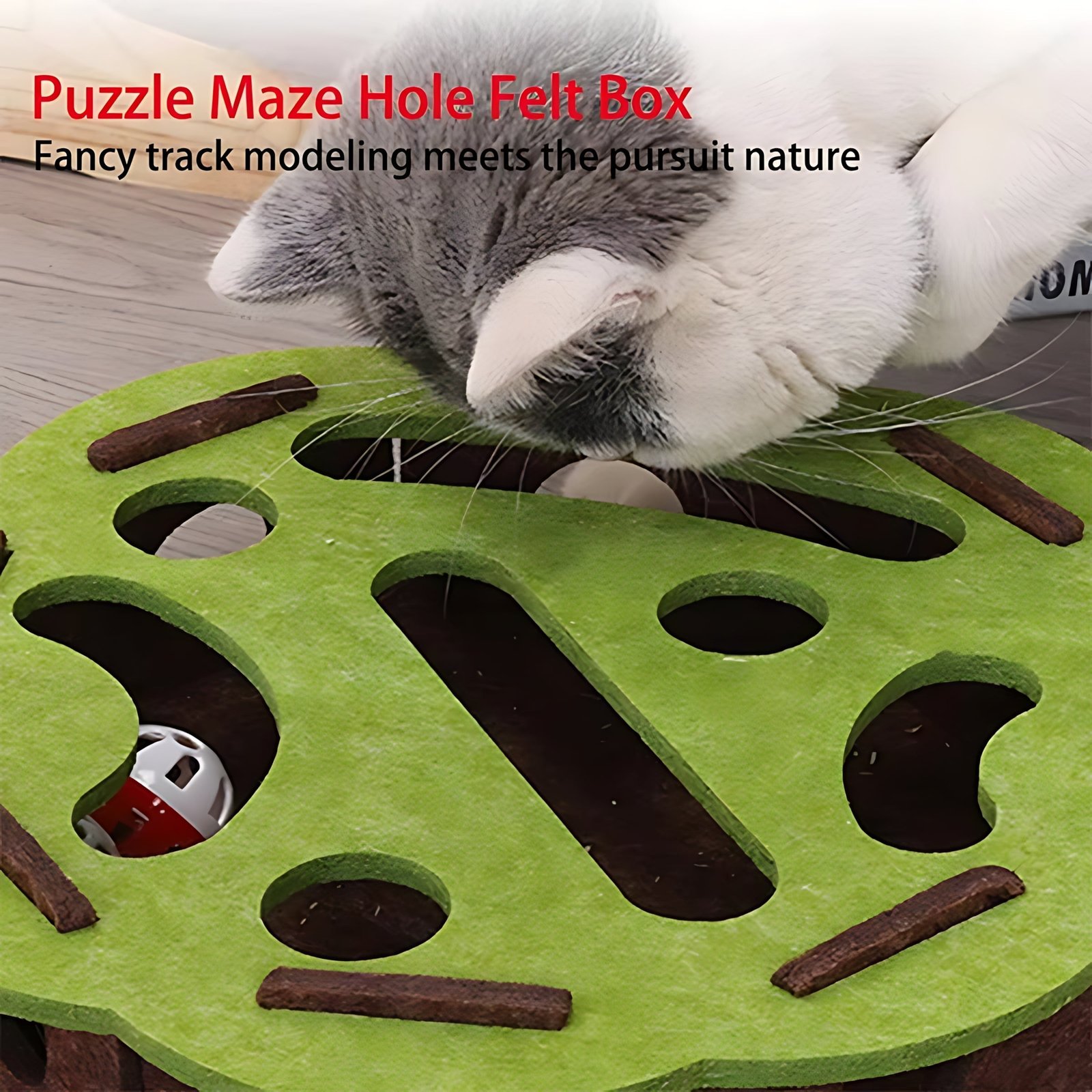 Interactive Cat Scratch Puzzle Box – Enrichment Maze Toy for Cats - Image 5